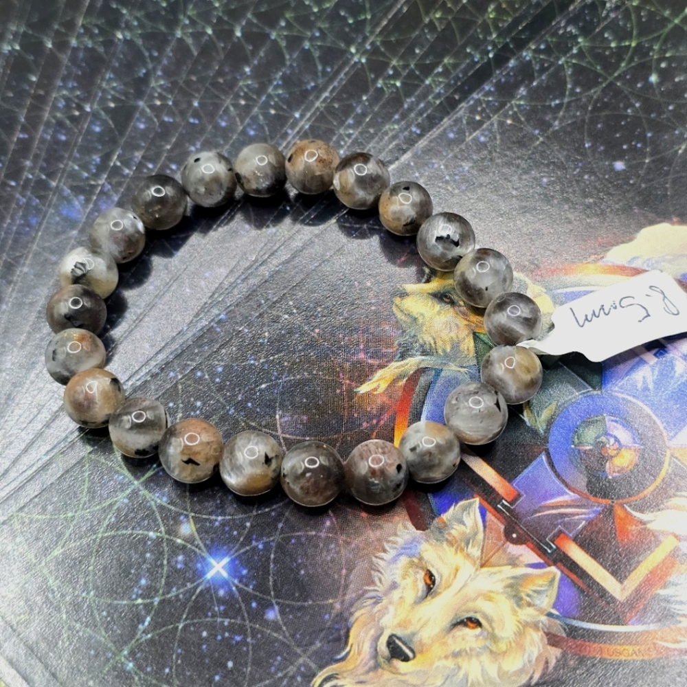 Sunstone Moonstone Bracelet Tanzania 8.5mm